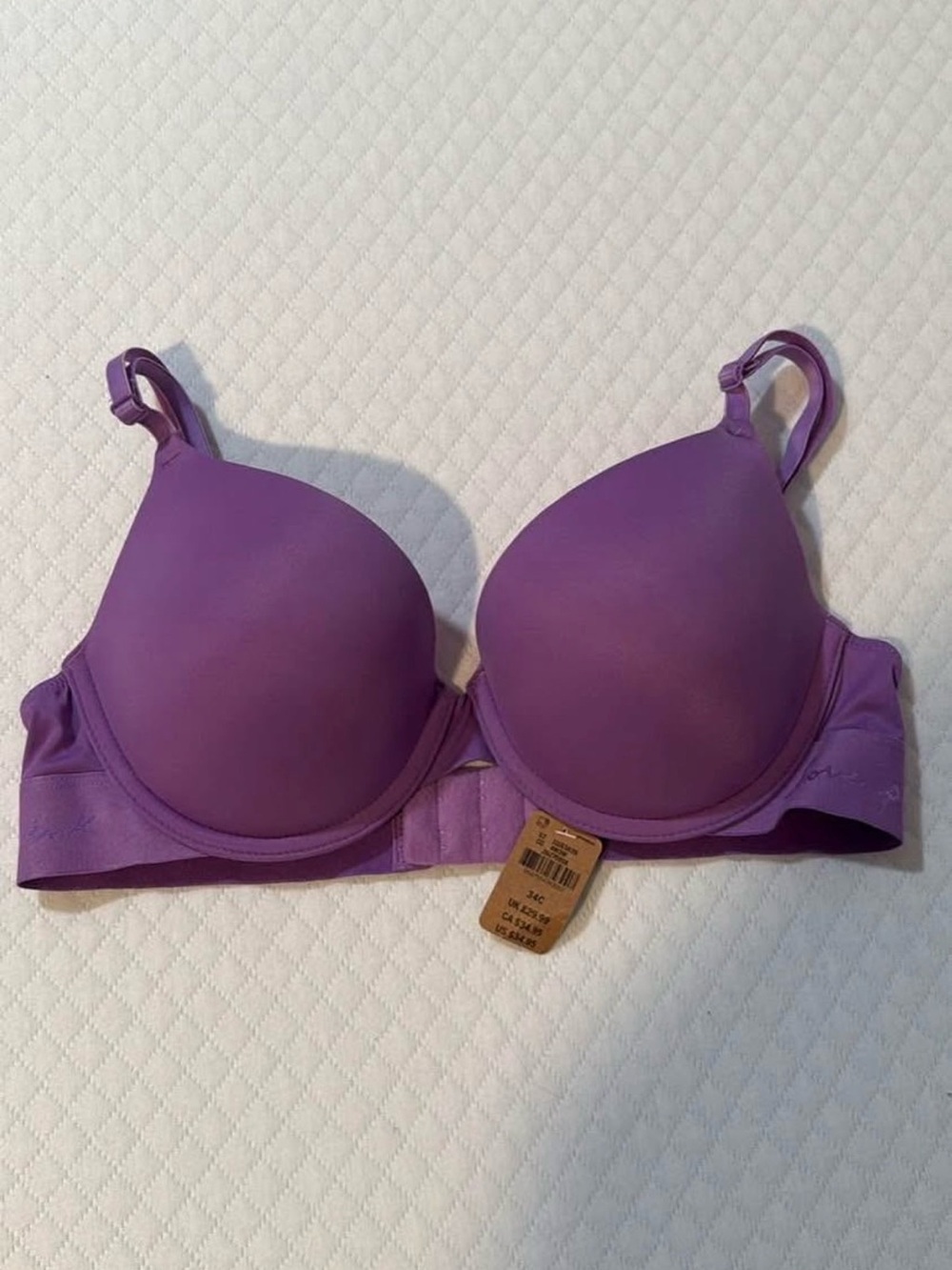 PINK Victoria's Secret Purple Smooth Push-up Bra